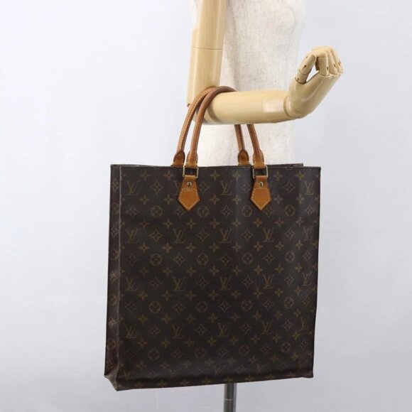 Louis Vuitton Handbags - LOUIS VUITTON Monogram Sac Plat Hand Bag M51140 LV Auth ka630